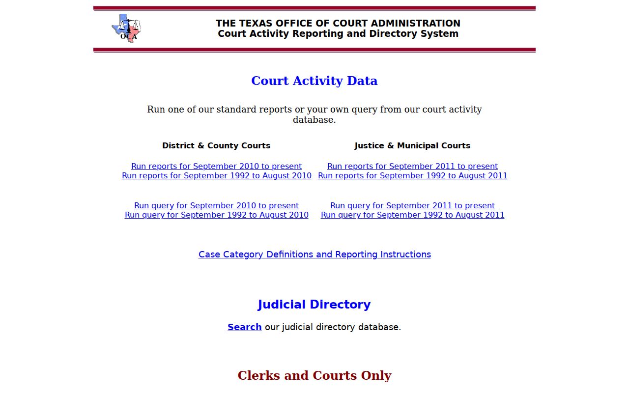 Presidio County court docket OCA activity system