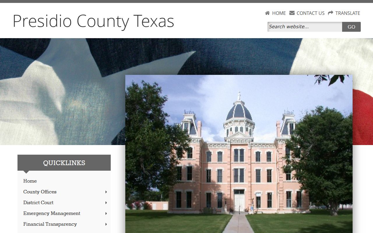Presidio County court docket courthouse and county navigation